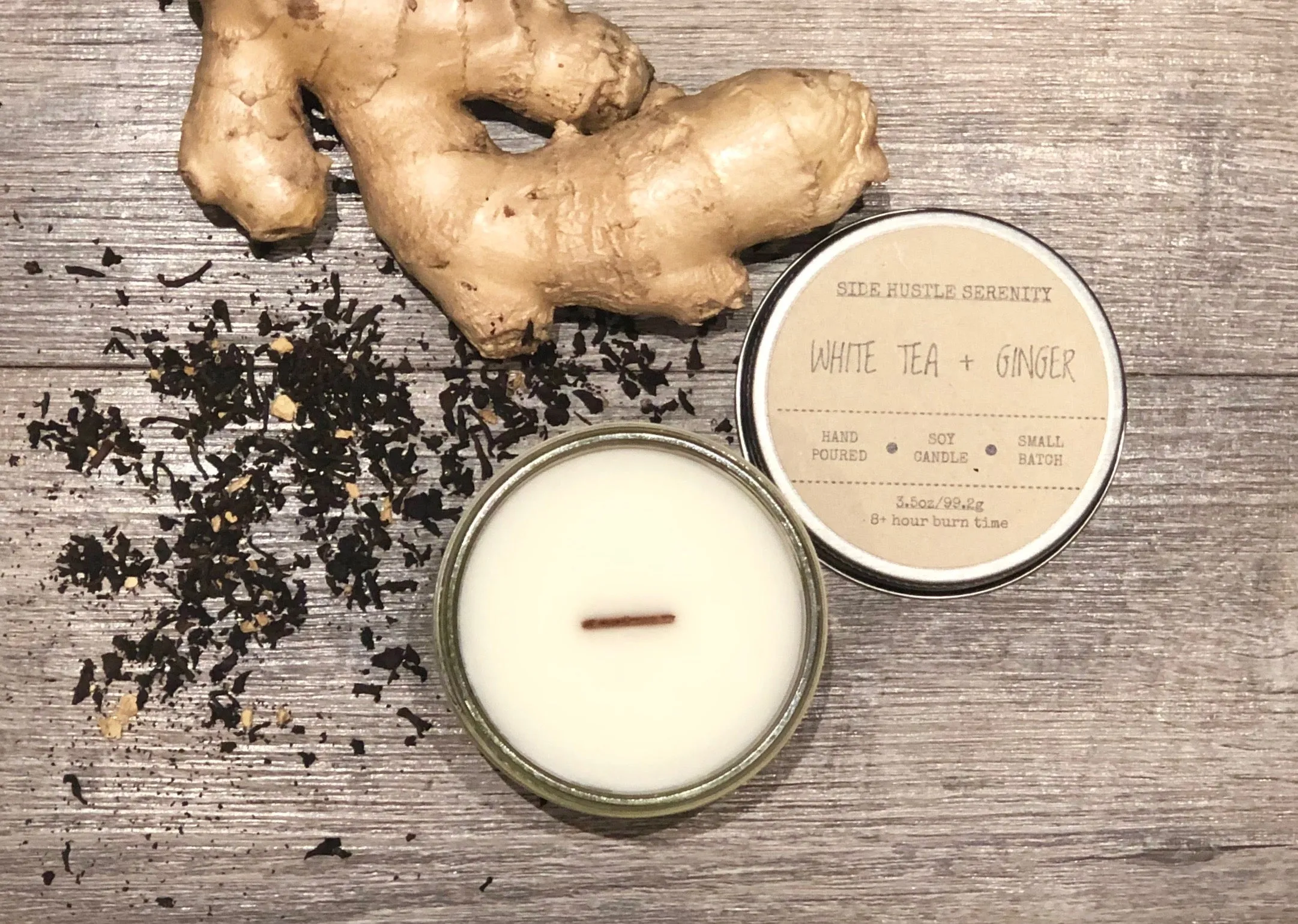 White Tea   Ginger Scented Soy Candle | 3.5oz