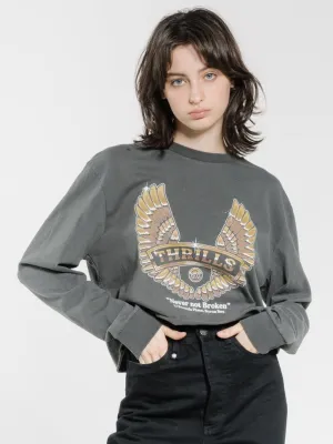 Wings of Steel Merch Crop LS Tee