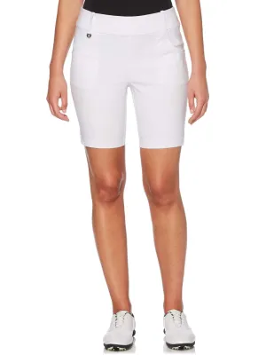 Womens 9.5" Inseam Tech Stretch Solid Short