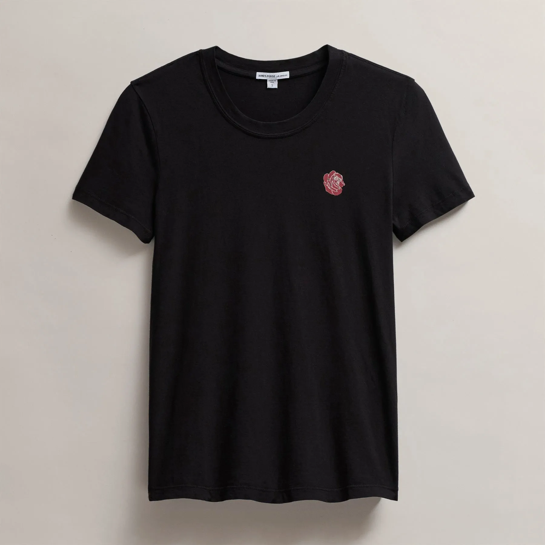Women's Grateful Dead Rose Short Sleeve Crew - Black/Red