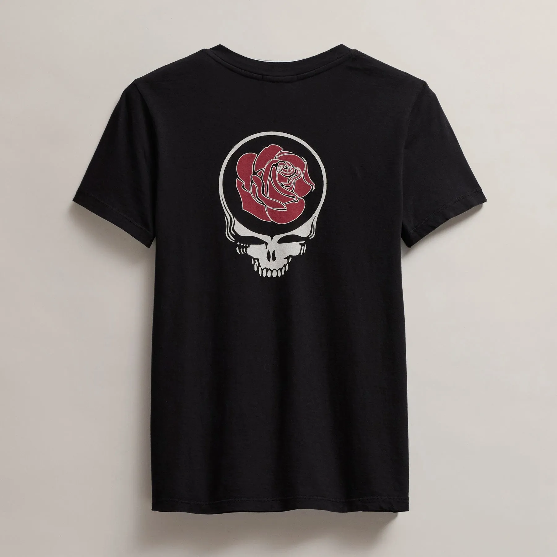 Women's Grateful Dead Rose Short Sleeve Crew - Black/Red