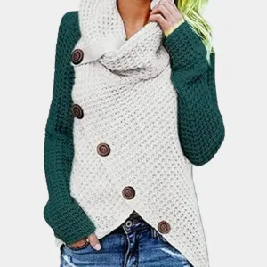 Women's Liselotte Asymmetric Button Jumper