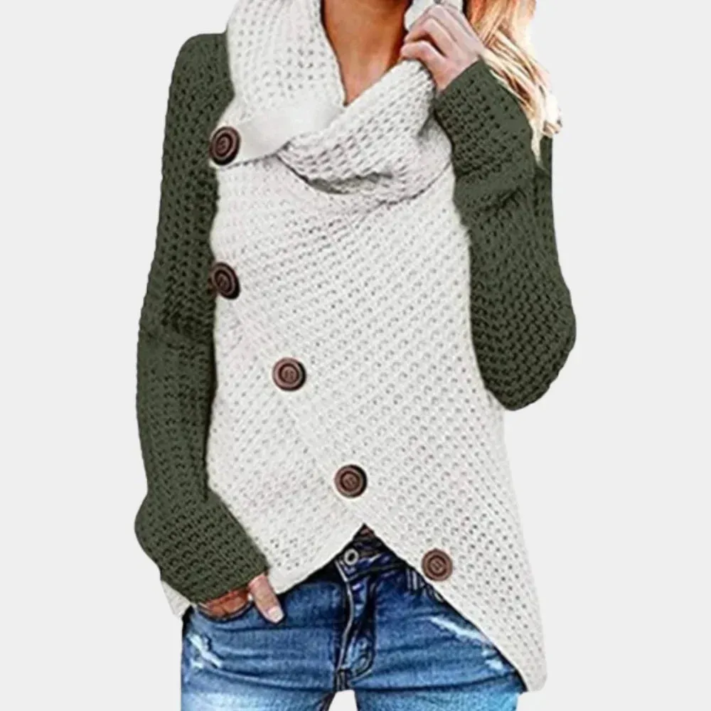 Women's Liselotte Asymmetric Button Jumper