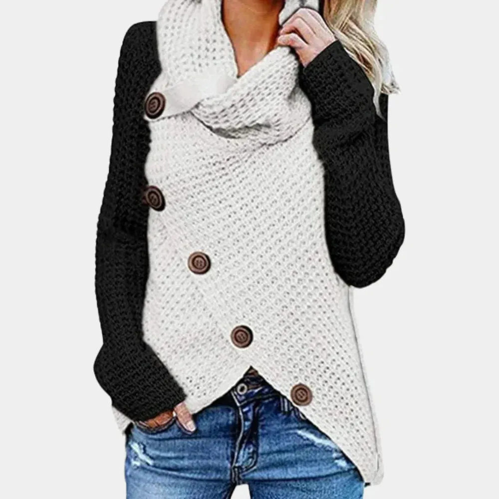 Women's Liselotte Asymmetric Button Jumper