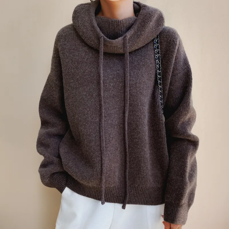 Women's Merino Wool Turtleneck Sweater - Edeltraud Bestseller