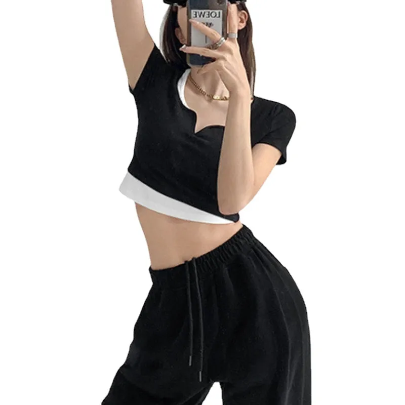 Women's Street Hottie Fake Two Piece T-shirts