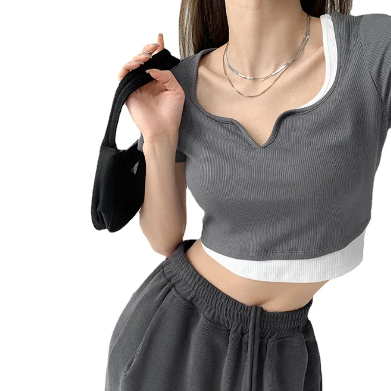 Women's Street Hottie Fake Two Piece T-shirts