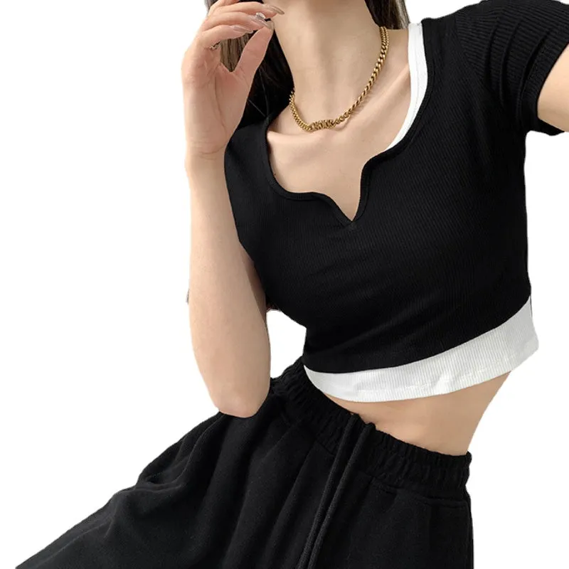Women's Street Hottie Fake Two Piece T-shirts
