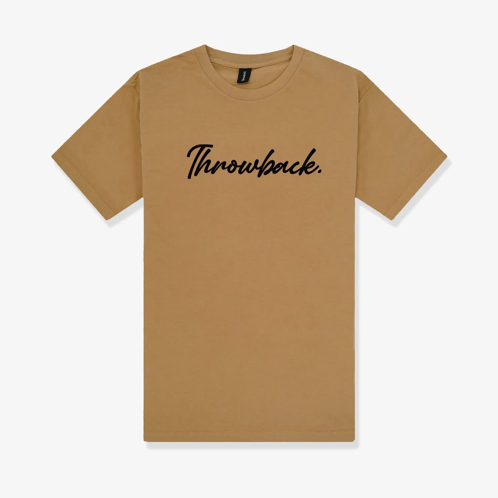 Wordmark Script Flocked Tee - Khaki