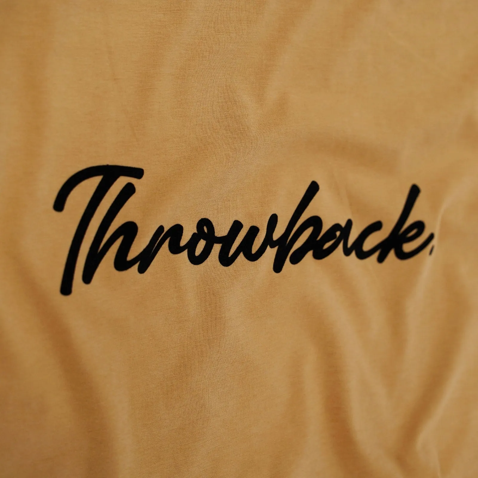 Wordmark Script Flocked Tee - Khaki