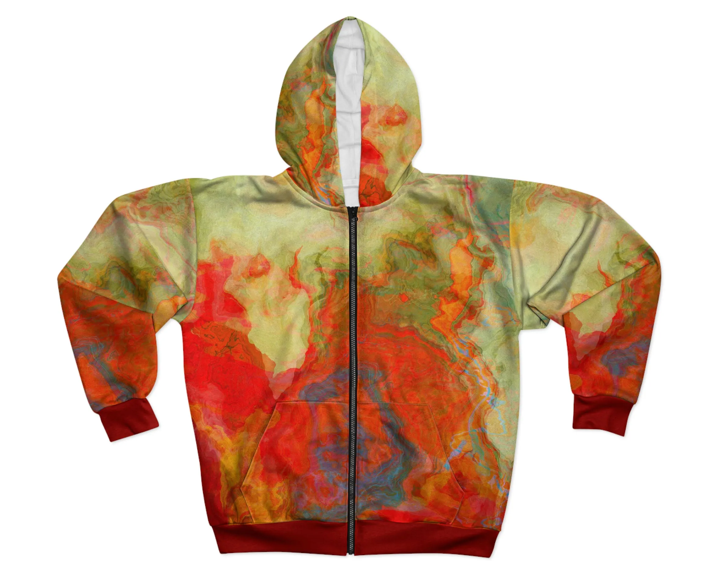 Zip Hoodie, On Fire