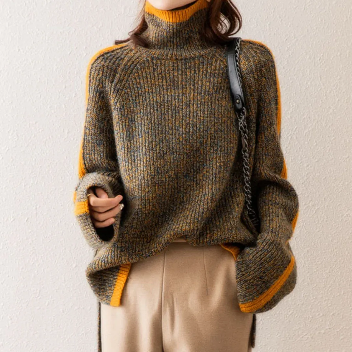 Zoe - elegant knitted comfort turtleneck for women
