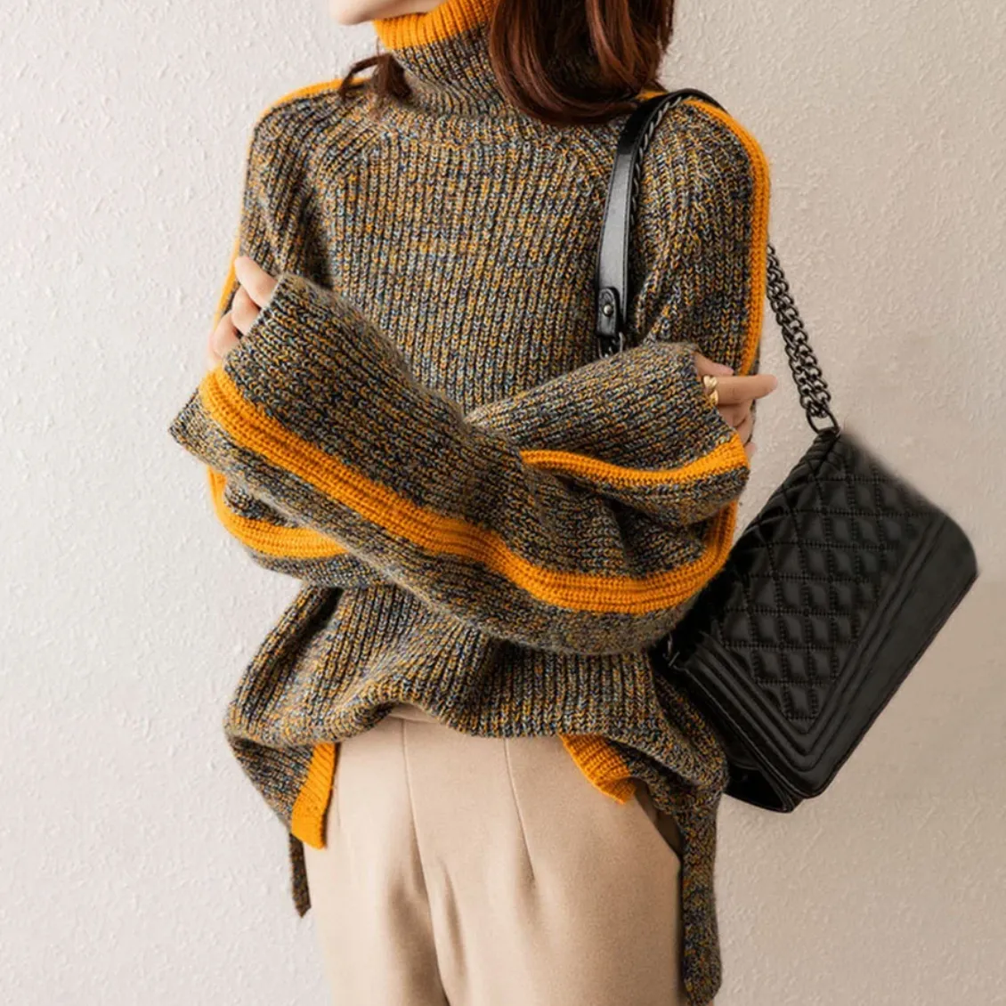 Zoe - elegant knitted comfort turtleneck for women